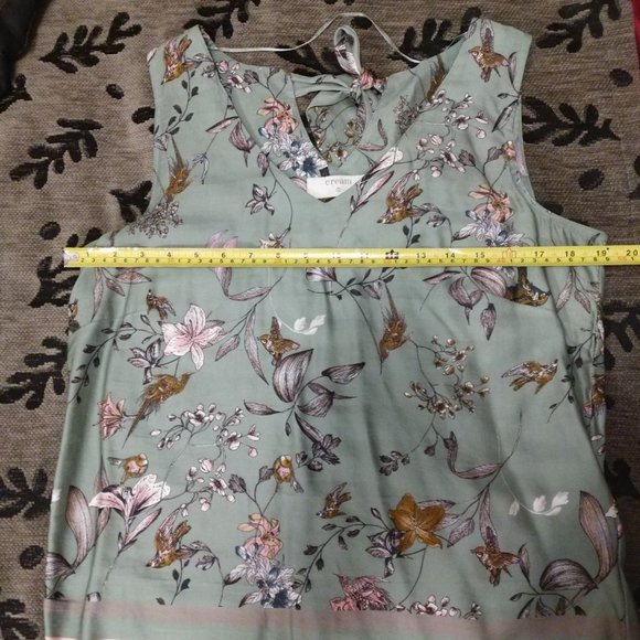 Lily Blake Birds and Flowers Bamboo Tie Up Top - Picture 7 of 11
